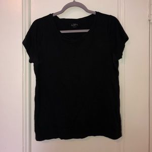 Black short sleeve top